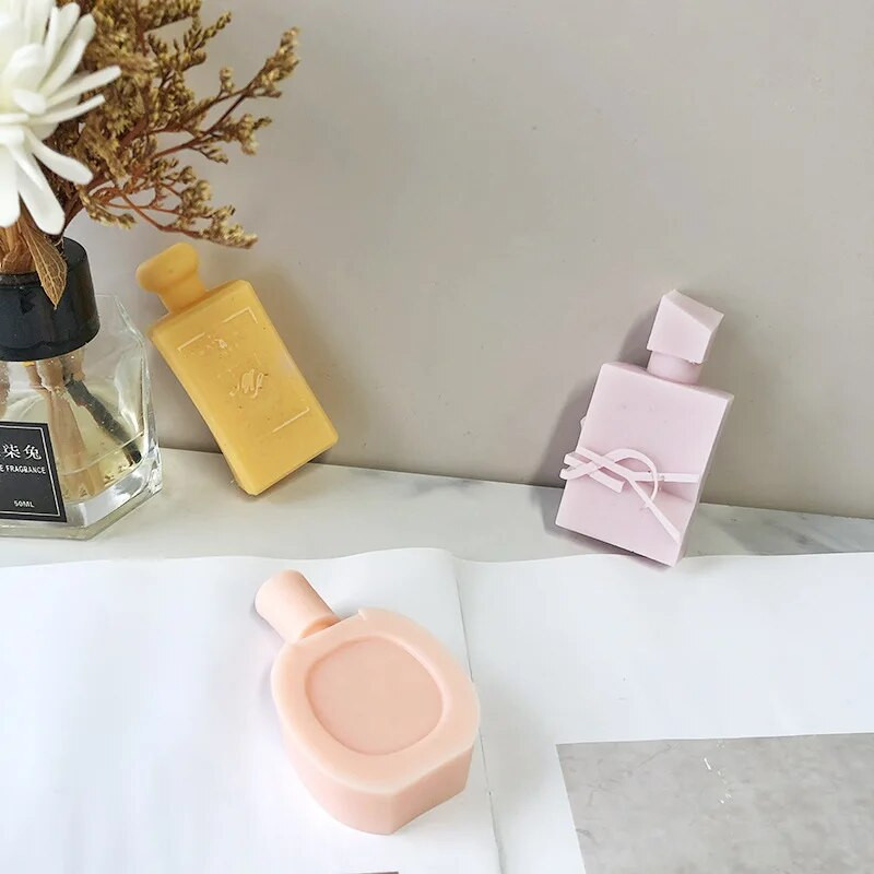 Kvepalų buteliuko formos aromaterapinė forma "pasidaryk pats" trimatis kvepalų buteliukas Rankų darbo muilo žvakių papuošalai silikoninė forma