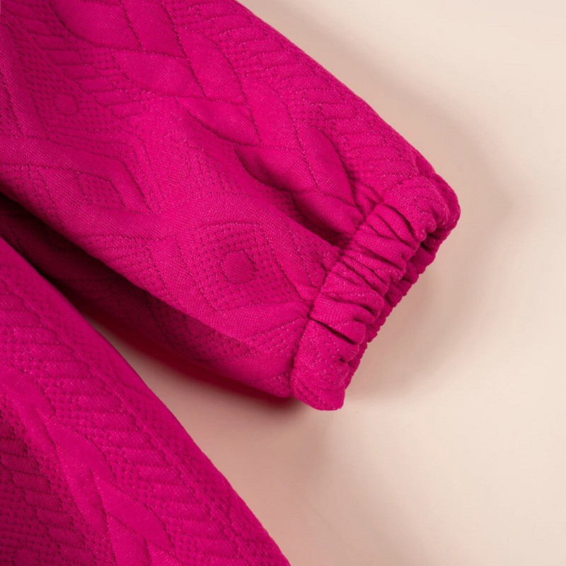 Rudens žiemos suknelė mažyliams 0-2 m ilgomis rankovėmis su raukiniais Princesės suknelė vaikams Madinga vaikiška laisvalaikio suknelė