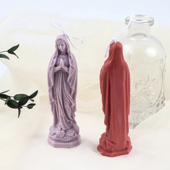 Καλούπι κεριού Virgin Mary 3D Close Hand Virgin Candle Manual Making Figure Sculpture Γύψινο καλούπι ρητίνης Διακοσμητικό γραφείου Δώρο