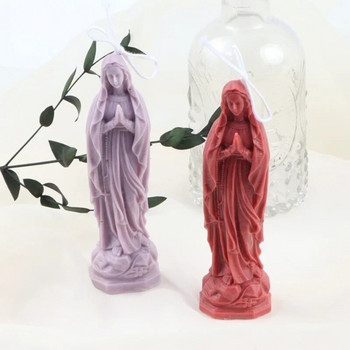 Καλούπι κεριού Virgin Mary 3D Close Hand Virgin Candle Manual Making Figure Sculpture Γύψινο καλούπι ρητίνης Διακοσμητικό γραφείου Δώρο