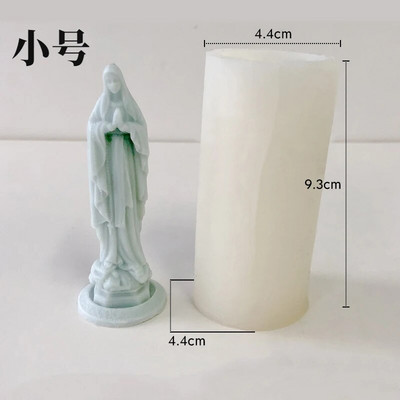 Mergelės Marijos 3D žvakių formelės Uždaryti Rankų Mergelės Žvakių gamybos reikmenys Figūra Skulptūra Gipso Dervos Forma Stalo dekoravimo Dovana