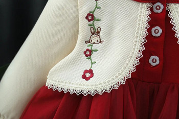 Ανοιξιάτικα Νεογέννητα Βρεφικά Ρούχα Δαντελένια Κέντημα Φόρεμα για βρέφη Κοριτσάκι Πανί 1 Τ Βρεφικά γενέθλια Χριστουγεννιάτικο Φόρεμα Πριγκίπισσας TUTU