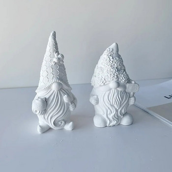 Направи си сам 3D форма за свещи на Дядо Коледа без лице Коледна ароматна свещ Гипсови орнаменти Изработване на силиконова форма Декорация за домашни занаяти