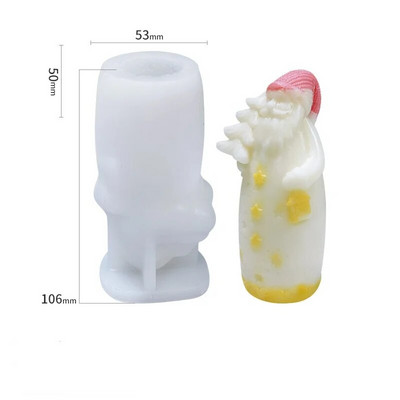 „Pasidaryk pats“ 3D beveidis Kalėdų Senelio žvakių formelės Kalėdų kvepiančios žvakės gipso papuošalai. Silikono formų kūrimas Namų amatų dekoravimas