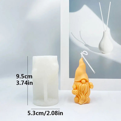 Ķirbju galvaskausa rūķa sveču izgatavošanas rīks Bārdains Ziemassvētku vecītis Ziepju apmetums Silikona veidne Helovīna šokolādes dekors Ziemassvētku dāvana