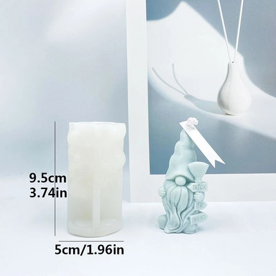 Ķirbju galvaskausa rūķa sveču izgatavošanas rīks Bārdains Ziemassvētku vecītis Ziepju apmetums Silikona veidne Helovīna šokolādes dekors Ziemassvētku dāvana