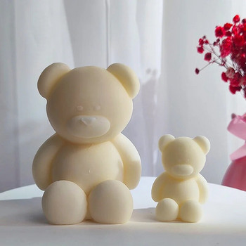 Χαριτωμένο Cartoon Bear Καλούπι σιλικόνης DIY Χειροποίητο αρωματικό κερί Γύψινο καλούπι σαπουνιού Καλούπι για πάρτι γενεθλίων Γαμήλιο δώρο