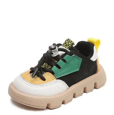 Kurpes zēniem Meiteņu apavi Pu elpojošas bērnu kedas Pretslīdes Teniss Vulkanizēti Bērnu apavi Bērnu Apavi skriešanai