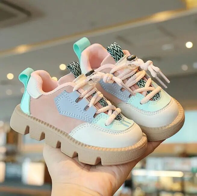 Kurpes zēniem Meiteņu apavi Pu elpojošas bērnu kedas Pretslīdes Teniss Vulkanizēti Bērnu apavi Bērnu Apavi skriešanai