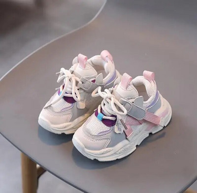 Dydis 21-30 Kūdikių batai mažyliams berniukams Mergaitėms kvėpuojantis tinklelis Little Kids Laisvalaikiai sportbačiai Neslystantys vaikiški sportiniai bateliai tenisas