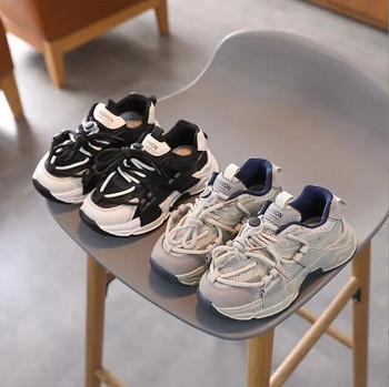 Нов размер 21-36 Бебешки спортни обувки за момчета Момичета Дишащи мрежести маратонки за деца Неплъзгащи се детски ежедневни обувки Тенис Детски ботуши