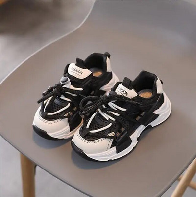 Нов размер 21-36 Бебешки спортни обувки за момчета Момичета Дишащи мрежести маратонки за деца Неплъзгащи се детски ежедневни обувки Тенис Детски ботуши