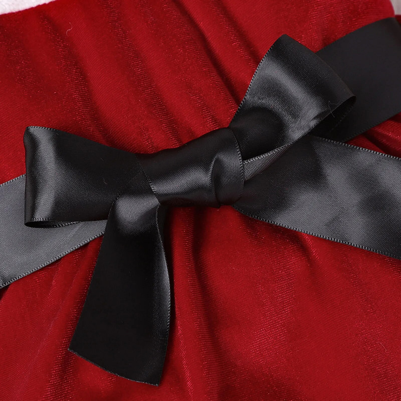 Karácsonyi totyogó baba lányok bársony szőrme szegélyes ruha+sapka szett Karácsonyi jelmezek hercegnő szép újévi kombik ruhák 2db