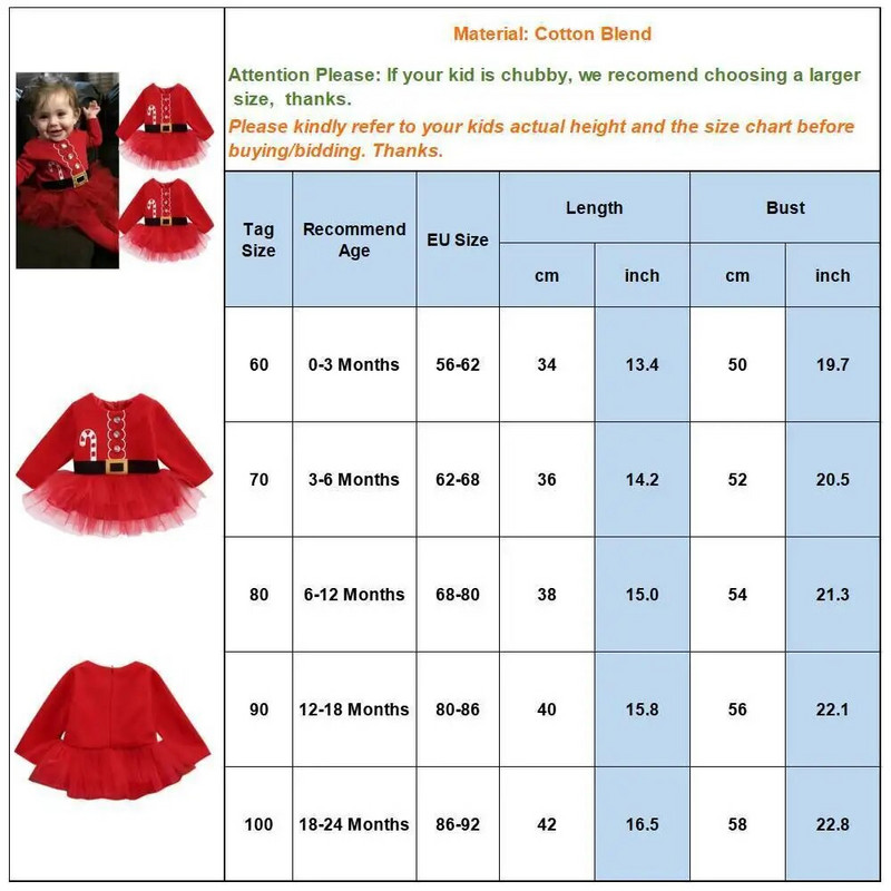 LAPA 0-24M Ziemassvētku jauna zīdaiņa burvīga balles kleita meitenei ar garām piedurknēm ar apaļu kaklu, īsa kleita bērniem svētku ballītei princeses kleita