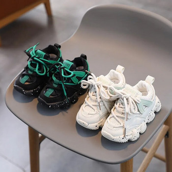 Нови детски маратонки Обувки за момичета Детски спортни обувки Момчета Дишащи модни обувки за малки деца Мека подметка Обувки за бягане Размер 21-30