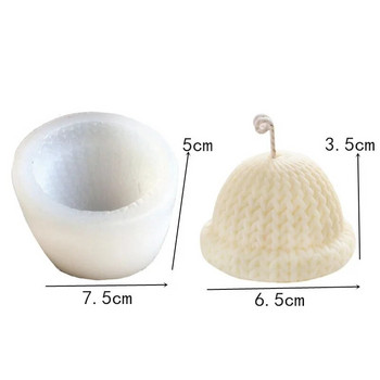 Коледни ръкавици Свещ във формата на шапка Силиконова форма Направи си сам ръчно изработени форми за ароматерапия Свещ Гипсова форма за сапун Декоративен подарък