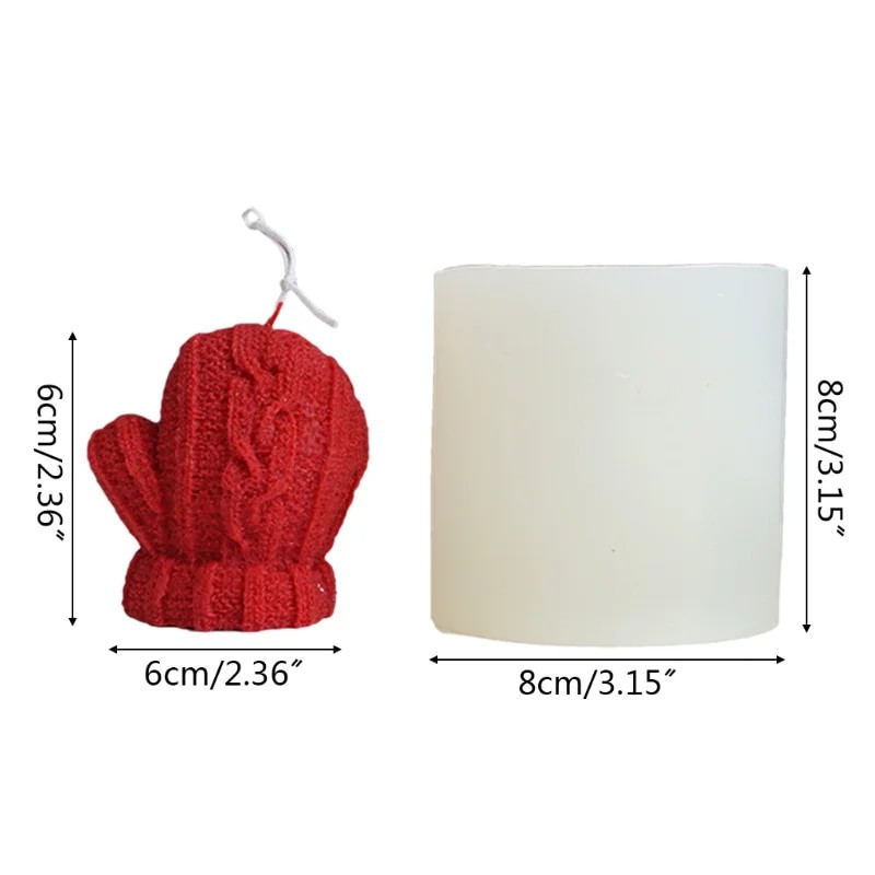 Ziemassvētku cimdi cepures formas sveces silikona veidnes DIY rokām darinātas veidnes Aromterapijas sveces ģipša ziepju veidne dekoratīva dāvana