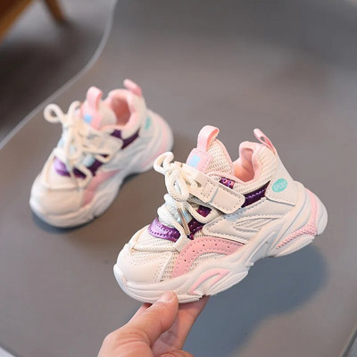 Toddler Baby Gradient Color Bērnu sporta apavi Mīksts skriešanas tīkls Elpojoši apavi zēniem meitenēm Apavi Modes kedas