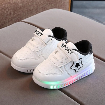 Детски обувки със светодиодно осветление Бебешки светещи ежедневни обувки за малки деца Детски нехлъзгащи се дишащи маратонки Момчета Момичета Маратонки