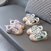 2024. gada rudens modes Bērnu ikdienas apavi Bērnu kedas Mazu bērnu apavi Zēniem Meitenēm Plakana zole Elpojoša Mīksta Sporta Skriešana