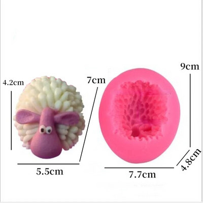 3D aitu sveču silikona veidne DIY sveču rokasgrāmata veidņu vairumtirdzniecība ziepju ģipša procesa pelējuma silikona veidnes amatniecībai 3D roku darbs