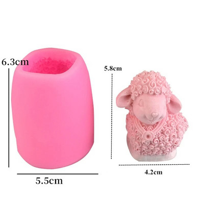 3D aitu sveču silikona veidne DIY sveču rokasgrāmata veidņu vairumtirdzniecība ziepju ģipša procesa pelējuma silikona veidnes amatniecībai 3D roku darbs