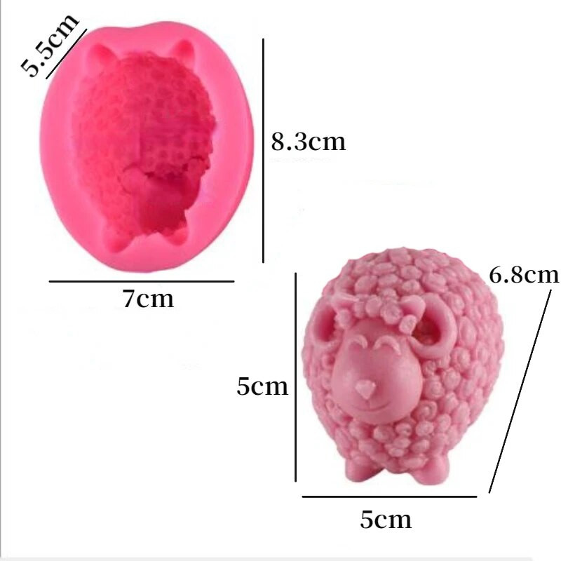 3D aitu sveču silikona veidne DIY sveču rokasgrāmata veidņu vairumtirdzniecība ziepju ģipša procesa pelējuma silikona veidnes amatniecībai 3D roku darbs