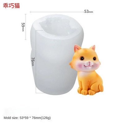 3D mosolygó macska szilikon gyertyaforma barkácsolás Rajzfilm macska gipsz kézműves gyanta szappankészítő készlet kézzel készített csokoládé jég tortaeszközök