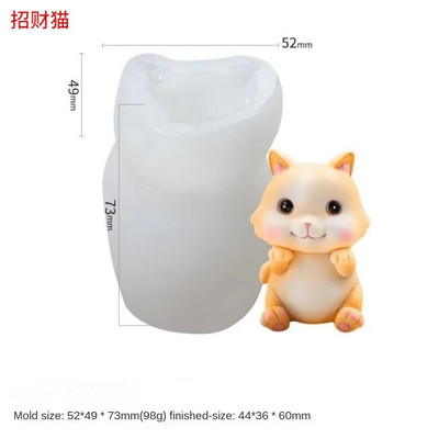3D mosolygó macska szilikon gyertyaforma barkácsolás Rajzfilm macska gipsz kézműves gyanta szappankészítő készlet kézzel készített csokoládé jég tortaeszközök