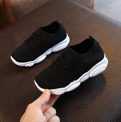 2023. g. bērnu sieta elpojošas kedas bērniem trikotāžas zeķes apavi Unisex zēniem meitenēm ikdienas sporta apavi balti, melni, rozā, pelēki