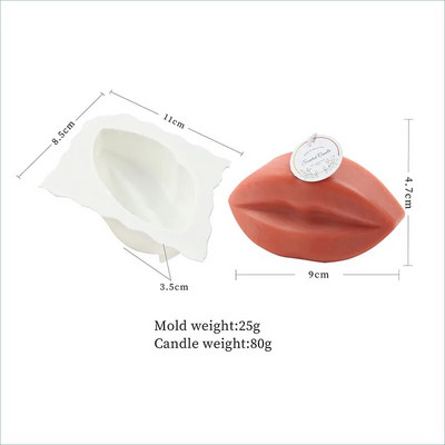3D masni-csomós és szájú szilikon gyertyaforma Kézzel készített szójaviasz gyanta szappanforma Illatos gyertya készítés formák Kézműves ajándékok lakberendezés