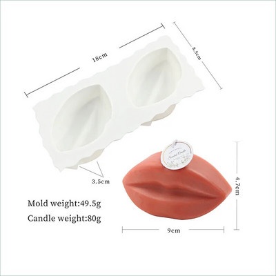 3D masni-csomós és szájú szilikon gyertyaforma Kézzel készített szójaviasz gyanta szappanforma Illatos gyertya készítés formák Kézműves ajándékok lakberendezés