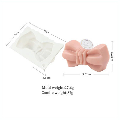 3D masni-csomós és szájú szilikon gyertyaforma Kézzel készített szójaviasz gyanta szappanforma Illatos gyertya készítés formák Kézműves ajándékok lakberendezés