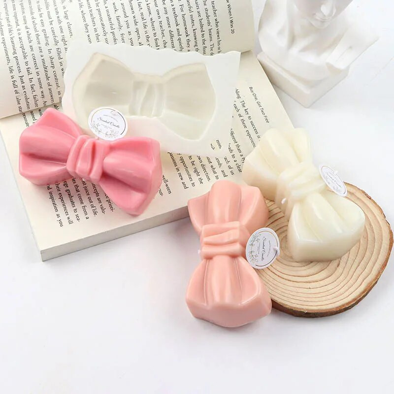 3D masni-csomós és szájú szilikon gyertyaforma Kézzel készített szójaviasz gyanta szappanforma Illatos gyertya készítés formák Kézműves ajándékok lakberendezés