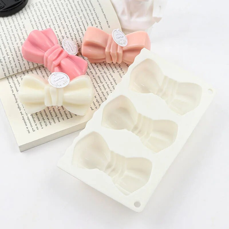 3D masni-csomós és szájú szilikon gyertyaforma Kézzel készített szójaviasz gyanta szappanforma Illatos gyertya készítés formák Kézműves ajándékok lakberendezés