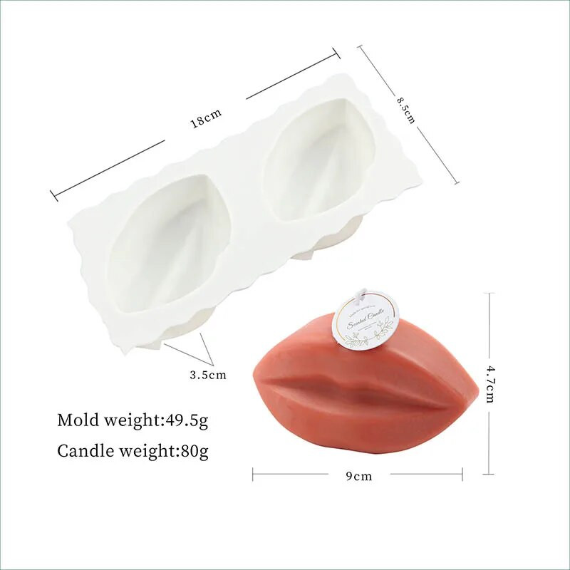 3D masni-csomós és szájú szilikon gyertyaforma Kézzel készített szójaviasz gyanta szappanforma Illatos gyertya készítés formák Kézműves ajándékok lakberendezés