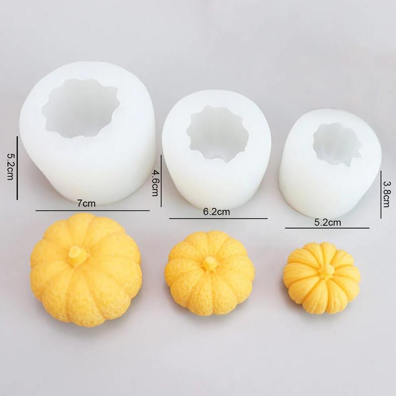 Silikona pasaule 3D ķirbju svece silikona veidne šokolādes kūka cepšanas veidne sveķu epoksīda aromterapija ģipsis roku darbs DIY veidne