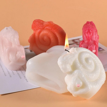 3D Conch Girl Силиконова форма за свещи Направи си сам Sea Goddess Ароматизирана свещ Гипс Декоративни занаяти Смола Форма Ръчен инструмент за правене на сапун