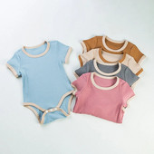 Naujagimio šliaužtinukai kūdikiams, medvilniniai lininiai, tvirti kūdikių mergaičių kombinezonai su mygtukais, kombinezonas, vientisas drabužis 0-24M