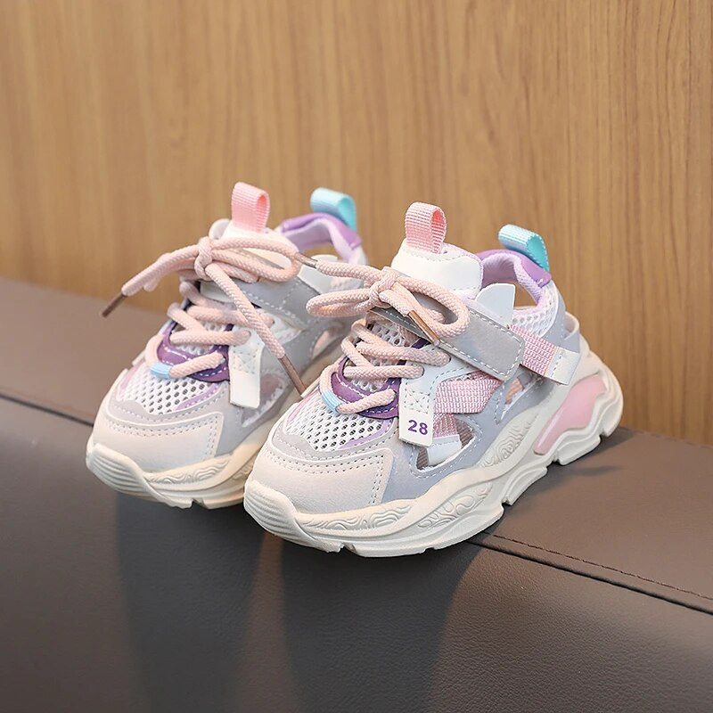 Bērnu sieta elpojoši sporta apavi Unisex TPR ikdienas sporta apavi Maziem bērniem zēniem meitenēm skriešanas apavi bērniem teniss 3–16 gadi, vasara