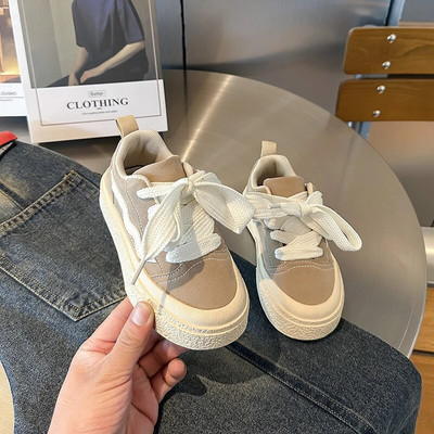 Bērnu svītraini audekla apavi Performances apavi zēniem Toddler Meitenes ar biezu dibenu platformas kurpes Teniss 6-14 g pavasaris rudens