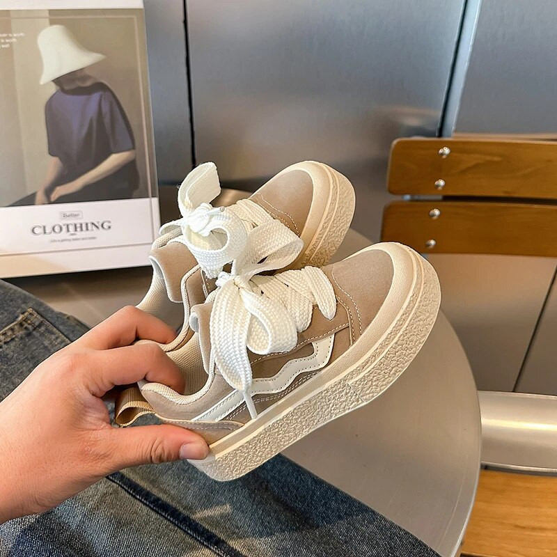 Bērnu svītraini audekla apavi Performances apavi zēniem Toddler Meitenes ar biezu dibenu platformas kurpes Teniss 6-14 g pavasaris rudens