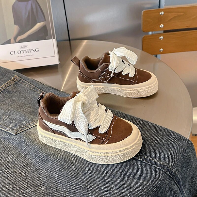 Bērnu svītraini audekla apavi Performances apavi zēniem Toddler Meitenes ar biezu dibenu platformas kurpes Teniss 6-14 g pavasaris rudens