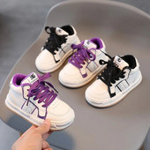 Ziemas bērniem siltas ādas ikdienas sporta kurpes Maziem zēniem meitenes sporta apavi bērniem pastaigu apavi 3 4 5 6 gadi balti slidu apavi