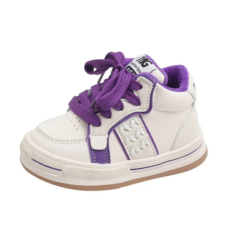 Ziemas bērniem siltas ādas ikdienas sporta kurpes Maziem zēniem meitenes sporta apavi bērniem pastaigu apavi 3 4 5 6 gadi balti slidu apavi