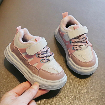 Bērniem siltas ikdienišķas kedas Maziem bērniem zēniem meitenēm kokvilnas apavi sporta apavi bērniem unisex studentiem skolas apavi 3-6g ziemas teniss