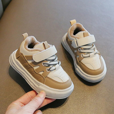 Bērniem siltas ikdienišķas kedas Maziem bērniem zēniem meitenēm kokvilnas apavi sporta apavi bērniem unisex studentiem skolas apavi 3-6g ziemas teniss