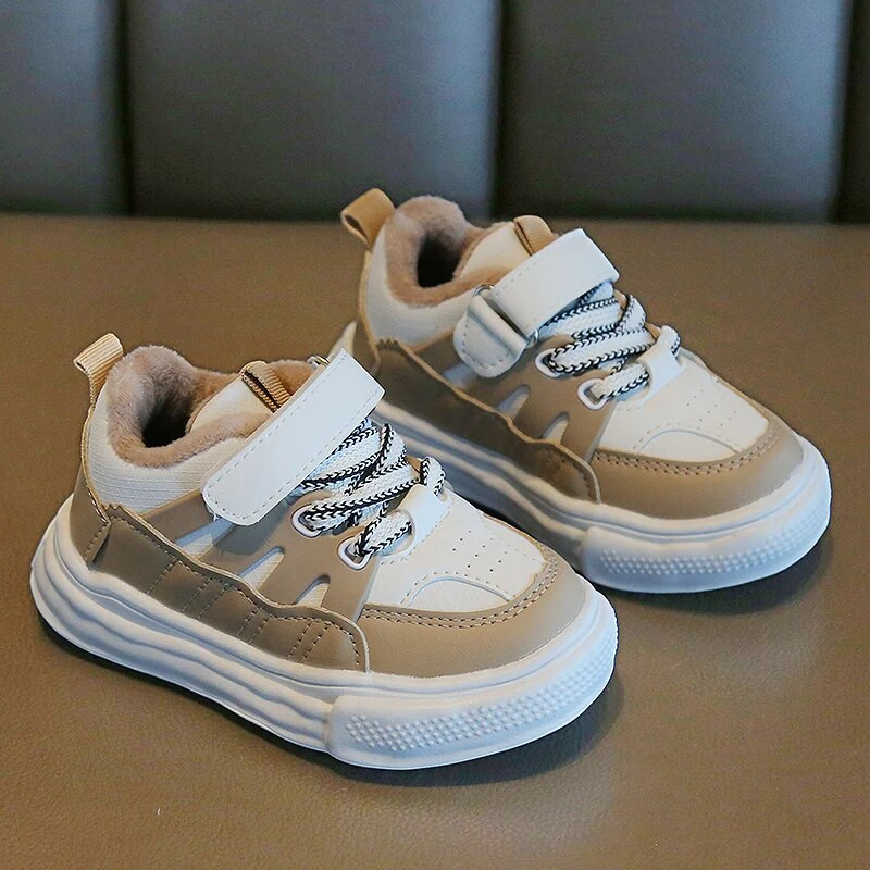 Bērniem siltas ikdienišķas kedas Maziem bērniem zēniem meitenēm kokvilnas apavi sporta apavi bērniem unisex studentiem skolas apavi 3-6g ziemas teniss