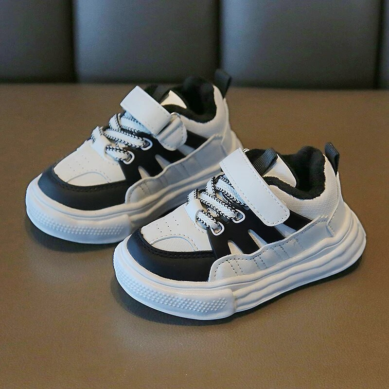 Bērniem siltas ikdienišķas kedas Maziem bērniem zēniem meitenēm kokvilnas apavi sporta apavi bērniem unisex studentiem skolas apavi 3-6g ziemas teniss