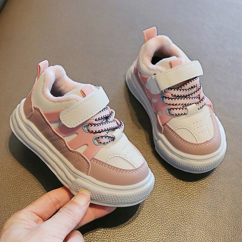 Bērniem siltas ikdienišķas kedas Maziem bērniem zēniem meitenēm kokvilnas apavi sporta apavi bērniem unisex studentiem skolas apavi 3-6g ziemas teniss